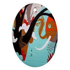 Colorful Graffiti In Amsterdam Oval Ornament (two Sides) by Simbadda