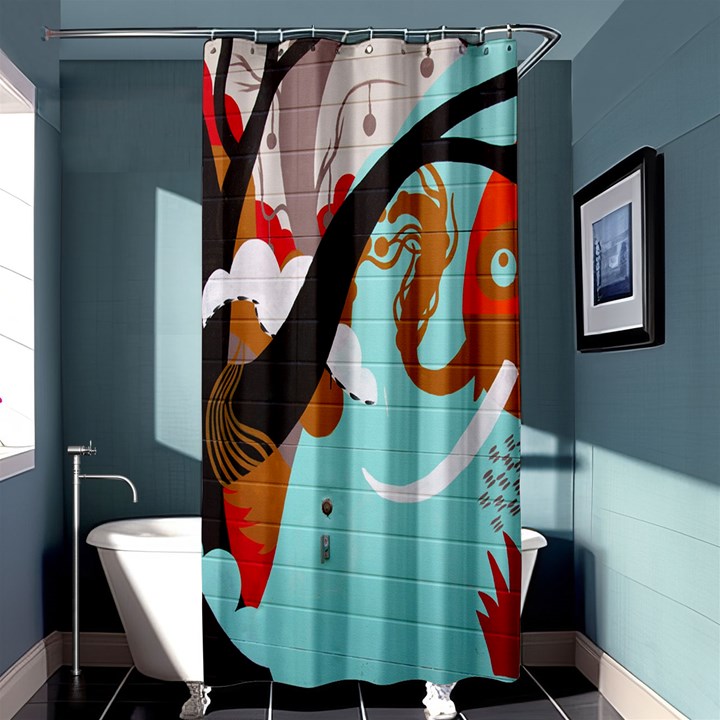 Colorful Graffiti In Amsterdam Shower Curtain 36  x 72  (Stall) 