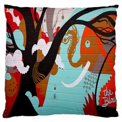 Colorful Graffiti In Amsterdam Large Cushion Case (one Side) by Simbadda