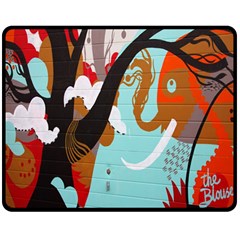 Colorful Graffiti In Amsterdam Double Sided Fleece Blanket (medium) 