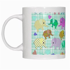 Cute Elephants  White Mugs by Valentinaart