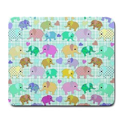 Cute Elephants  Large Mousepads by Valentinaart