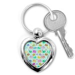 Cute elephants  Key Chains (Heart)  Front