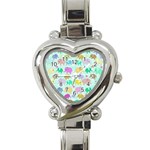 Cute elephants  Heart Italian Charm Watch Front