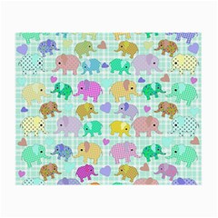 Cute Elephants  Small Glasses Cloth by Valentinaart