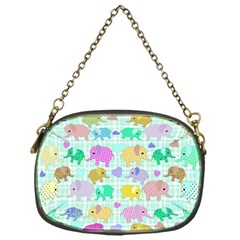 Cute Elephants  Chain Purses (one Side)  by Valentinaart