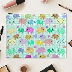 Cute Elephants  Cosmetic Bag (xl) by Valentinaart