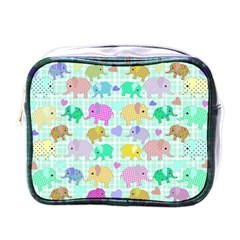 Cute Elephants  Mini Toiletries Bags by Valentinaart