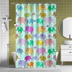 Cute Elephants  Shower Curtain 48  X 72  (small) 