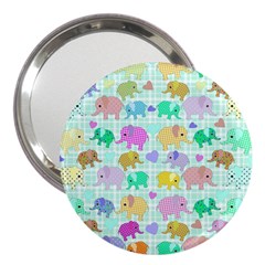 Cute Elephants  3  Handbag Mirrors by Valentinaart