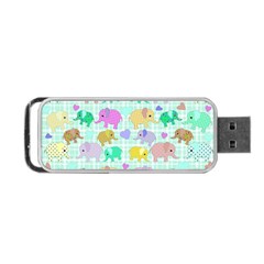 Cute Elephants  Portable Usb Flash (one Side)