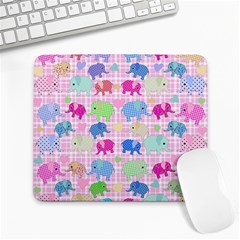 Cute Elephants  Large Mousepads by Valentinaart