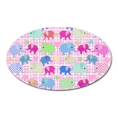 Cute Elephants  Oval Magnet by Valentinaart