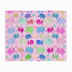 Cute Elephants  Small Glasses Cloth by Valentinaart