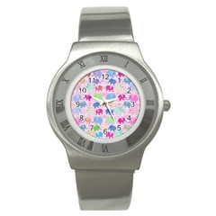 Cute Elephants  Stainless Steel Watch by Valentinaart