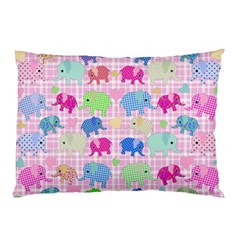 Cute Elephants  Pillow Case by Valentinaart