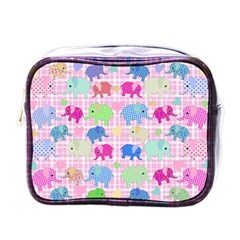 Cute Elephants  Mini Toiletries Bags by Valentinaart