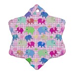 Cute elephants  Ornament (Snowflake) Front