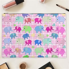 Cute Elephants  Cosmetic Bag (xxl)  by Valentinaart