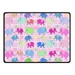 Cute elephants  Double Sided Fleece Blanket (Small)  45 x34  Blanket Front