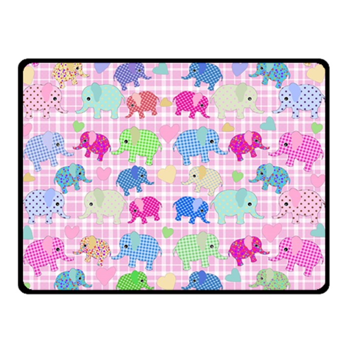 Cute elephants  Double Sided Fleece Blanket (Small) 