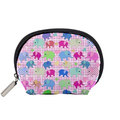 Cute Elephants  Accessory Pouches (small)  by Valentinaart