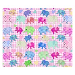 Cute Elephants  Double Sided Flano Blanket (small)  by Valentinaart