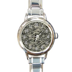 Us Army Digital Camouflage Pattern Round Italian Charm Watch by Simbadda