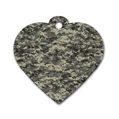 Us Army Digital Camouflage Pattern Dog Tag Heart (two Sides) by Simbadda