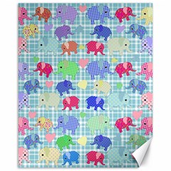 Cute Elephants  Canvas 16  X 20   by Valentinaart