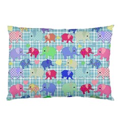 Cute Elephants  Pillow Case by Valentinaart