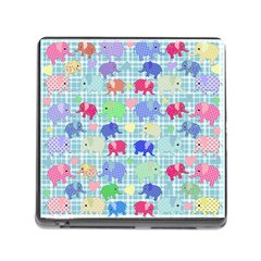 Cute Elephants  Memory Card Reader (square) by Valentinaart