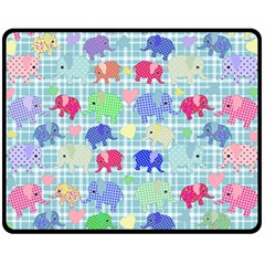 Cute Elephants  Fleece Blanket (medium) 