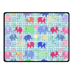 Cute Elephants  Fleece Blanket (small)