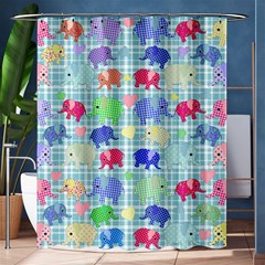 Cute Elephants  Shower Curtain 60  X 72  (medium) 