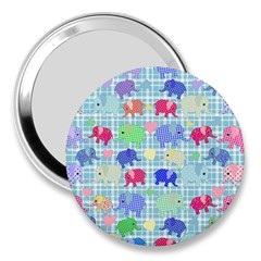 Cute Elephants  3  Handbag Mirrors by Valentinaart