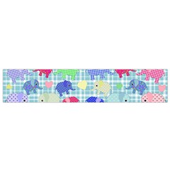 Cute Elephants  Flano Scarf (small) by Valentinaart