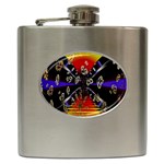 Diamond Manufacture Hip Flask (6 oz) Front