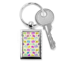 Cute Elephants  Key Chains (rectangle)  by Valentinaart