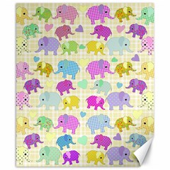 Cute Elephants  Canvas 8  X 10  by Valentinaart