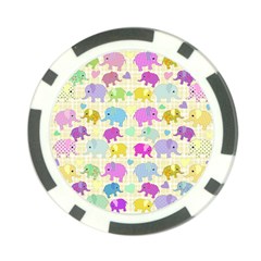 Cute Elephants  Poker Chip Card Guard (10 Pack) by Valentinaart