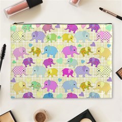 Cute Elephants  Cosmetic Bag (xl) by Valentinaart