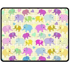 Cute Elephants  Fleece Blanket (medium) 