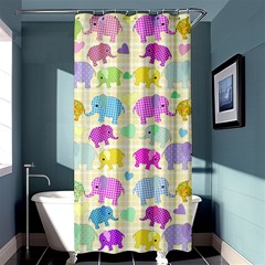 Cute Elephants  Shower Curtain 36  X 72  (stall)  by Valentinaart