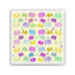 Cute Elephants  Memory Card Reader (square) 