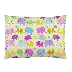 Cute Elephants  Pillow Case (two Sides) by Valentinaart