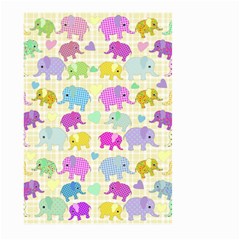 Cute Elephants  Large Garden Flag (two Sides) by Valentinaart