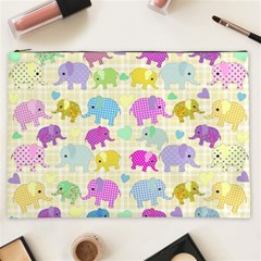 Cute Elephants  Cosmetic Bag (xxl)  by Valentinaart