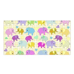 Cute Elephants  Satin Shawl