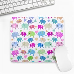 Cute Elephants  Large Mousepads by Valentinaart